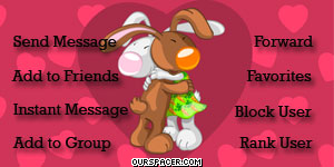 cartoon rabbits in love contact table