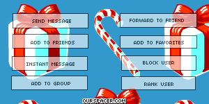 christmas gifts and candycanes contact table