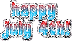 happy 4th of july blue and red myspace, friendster, facebook, and hi5 comment graphics