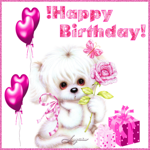 happy birthday cute doggy graphics