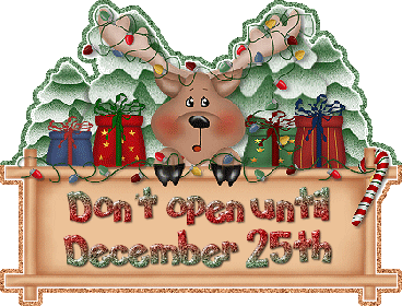 don't open until december 25th myspace, friendster, facebook, and hi5 comment graphics