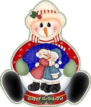 happy holidays pink snowman graphics