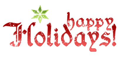 happy holidays red graphics