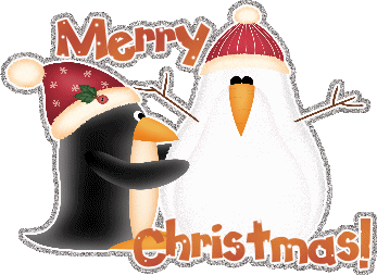 merry christmas penguin myspace, friendster, facebook, and hi5 comment graphics
