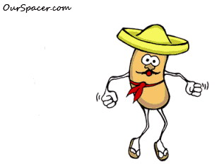 Mexican dancing bean, yippee it's friday, have a great weekend myspace, friendster, facebook, and hi5 comment graphics