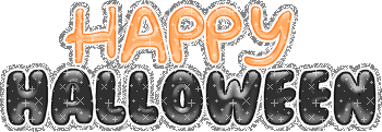 happy halloween black and orange graphics