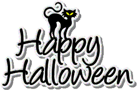 happy halloween black cat myspace, friendster, facebook, and hi5 comment graphics