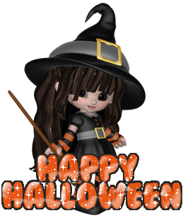 happy halloween white witch myspace, friendster, facebook, and hi5 comment graphics