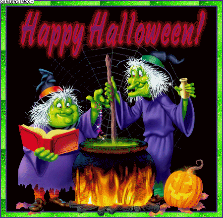 happy halloween witches myspace, friendster, facebook, and hi5 comment graphics