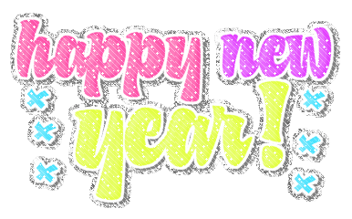 happy new year pink purple yellow myspace, friendster, facebook, and hi5 comment graphics