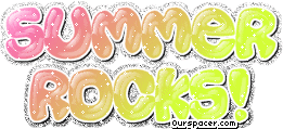 summer rocks yellow myspace, friendster, facebook, and hi5 comment graphics