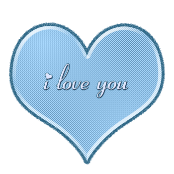 i love you blue heart graphics