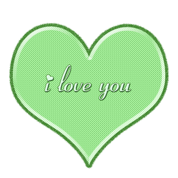 i love you green heart myspace, friendster, facebook, and hi5 comment graphics