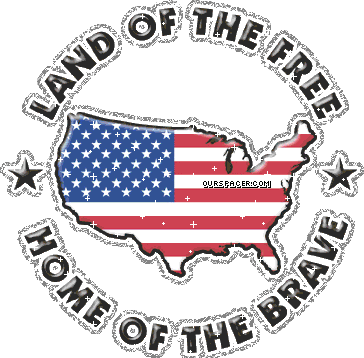 land of the free home of the brave myspace, friendster, facebook, and hi5 comment graphics