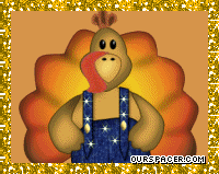 turkey in overalls myspace, friendster, facebook, and hi5 comment graphics